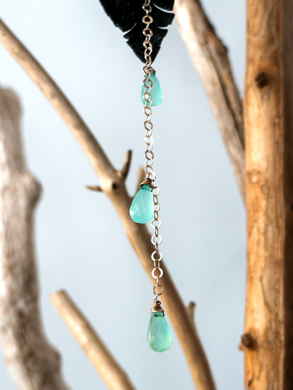 Bag Charm Black leather & silver Style#02